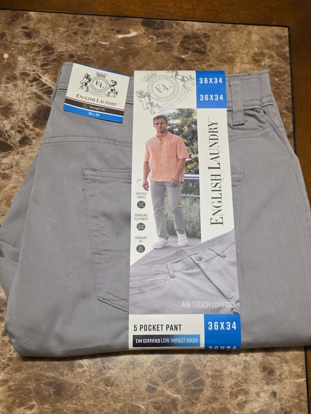 English Laundry Men’s 5-Pocket Chinos - Light Gray